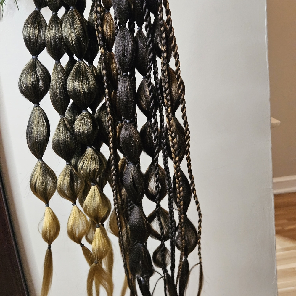 Handmade Braided Hair Extension in Brown and Blonde - Picture 9 of 13